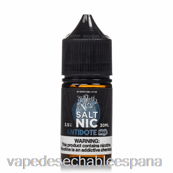 Vape Desechable España Antídoto Sobre Hielo - Sal Despiadada - 30ml 10mg